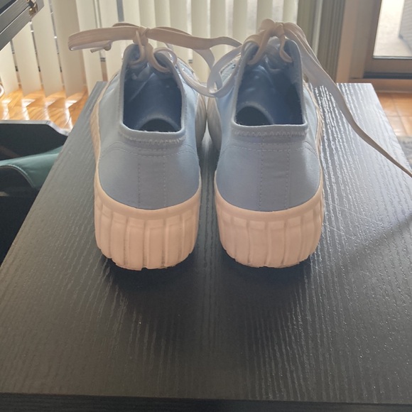 Light blue platform canvas sneakers - Picture 2 of 3